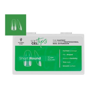 Capsules américaines Short Round SOFT GEL TIPS Boîte 500pcs 