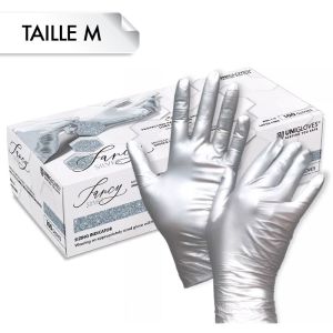 Gants Nitrile FANCY Silver M