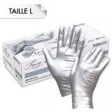 Gants Nitrile FANCY Silver L