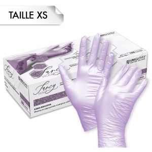 Gants Nitrile FANCY Violet XS