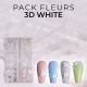 Pack Fleurs 3D White - 6 tailles