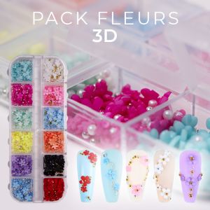 Pack Fleurs 3D - 12 couleurs